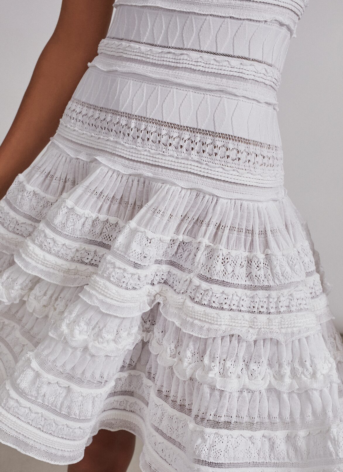 Alaïa Edition 2007 Flared dress in cotton crinoline ALAÏA WHITE ALAÏA EDITION 2007 FLARED DRESS IN COTTON CRINOLINE